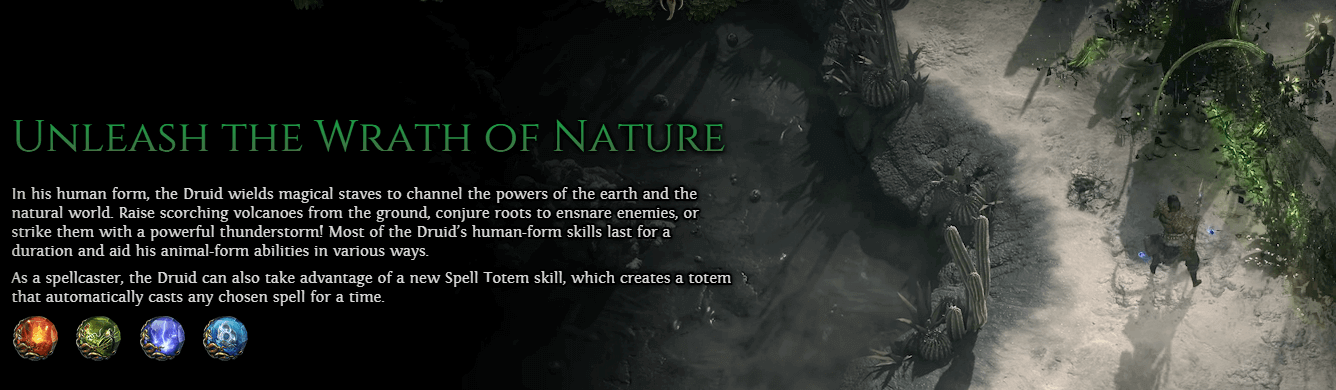 path of exile 2 druid human form nature skills